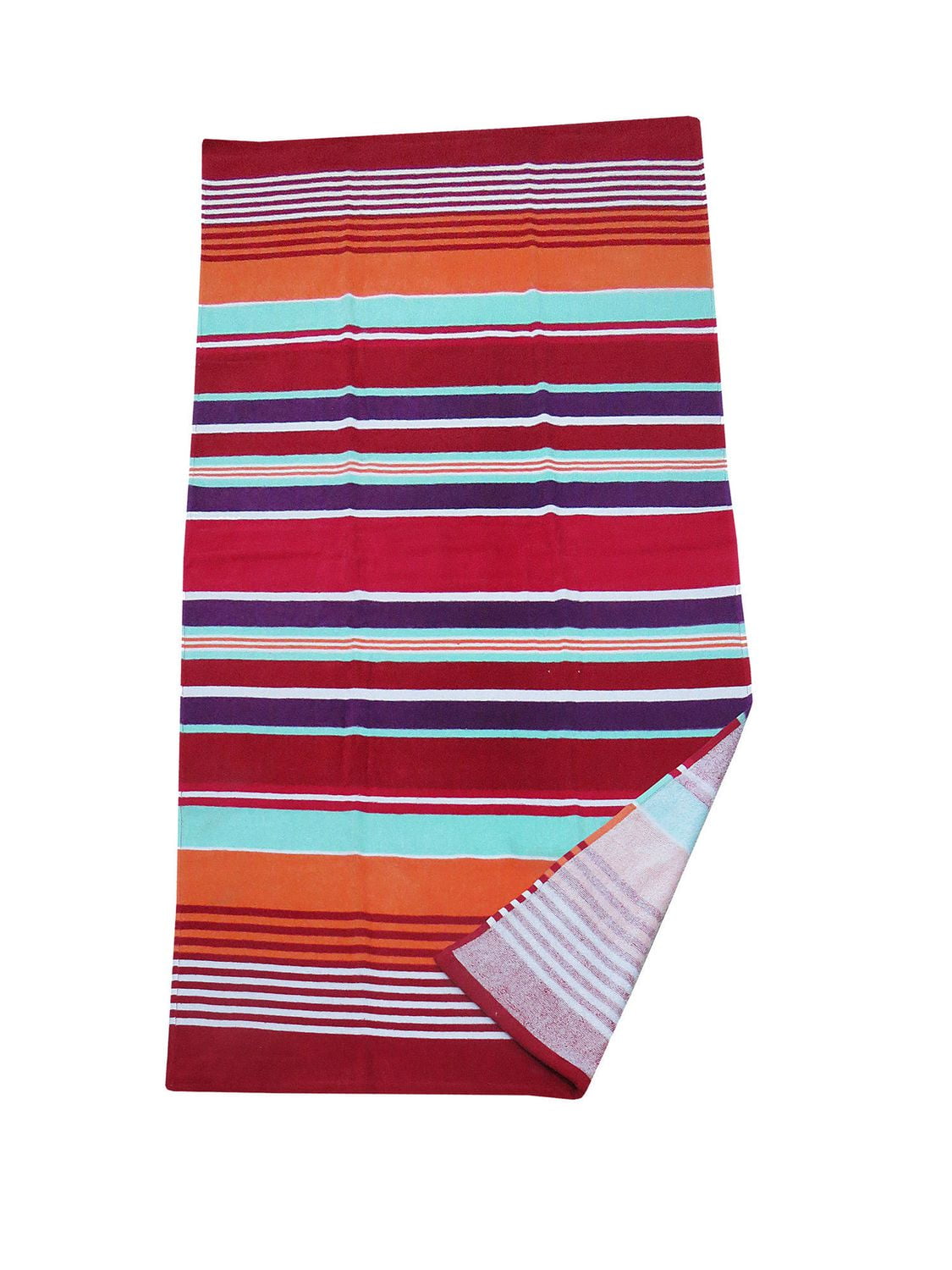 MAINSTAYS Multi Stripe Red Printed Beach Towel Walmart Canada