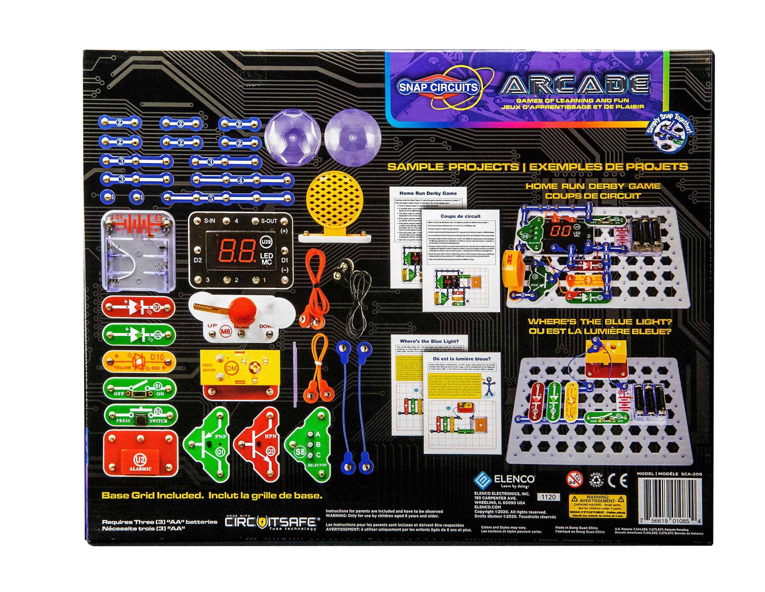 Snap Circuits “Arcade”, Electronics Exploration Kit, Stem Activities for  Ages 8+, Full Color Project Manual (SCA-200)