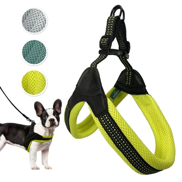 Sporn Easy-Fit Mesh Dog Harness, Breathable & Easy Dog Walking Harness, Yellow, Small