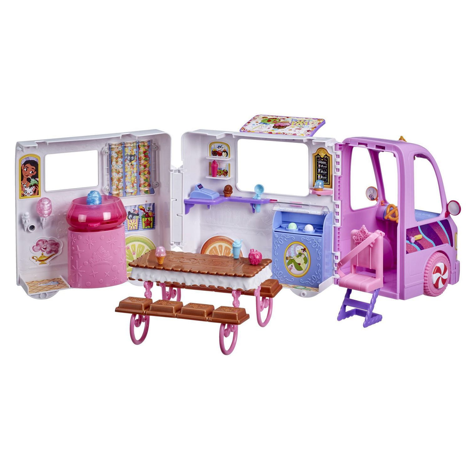 Disney Princess Comfy Squad Sweet Treats Truck Playset with 16 Accessories Pretend Ice Cream Shop Toy for Girls 5 Years Old and Up Walmart