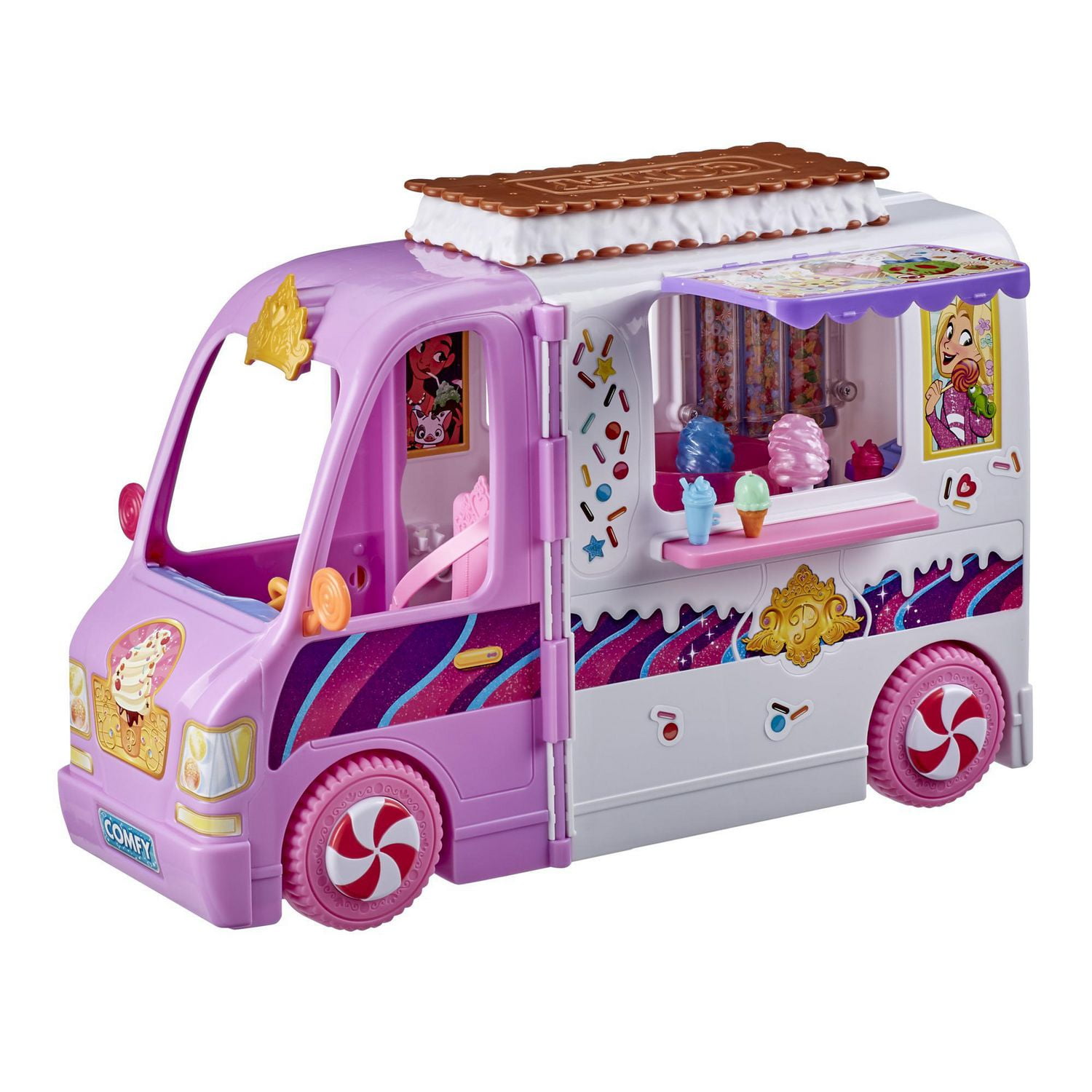 Disney Princess Comfy Squad Sweet Treats Truck Playset with 16 Accessories Pretend Ice Cream Shop Toy for Girls 5 Years Old and Up Walmart