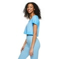 thumbnail image 2 of No Boundaries Women's Boxy V-Neckline Tee, 2 of 6