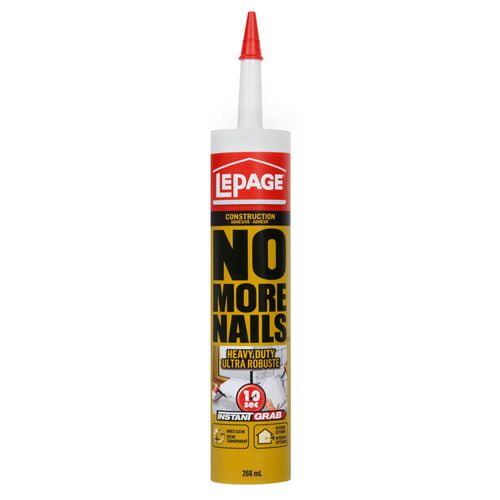 LePage No More Nails Heavy Duty Clear Construction Adhesive 266ml