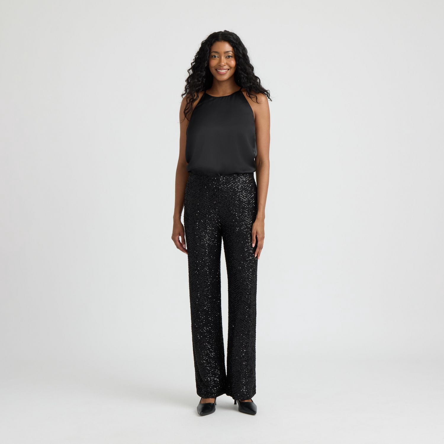 Mexx Women’s Sequin Straight Leg Pant