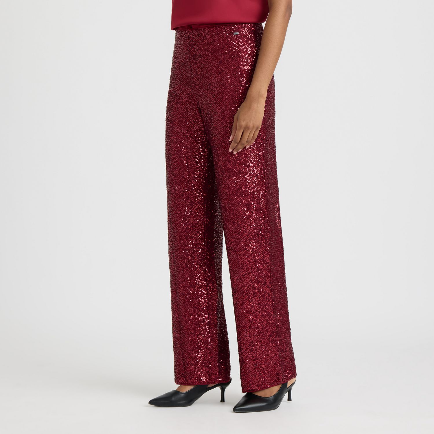 Pantalon droit à paillettes pour femme Mexx