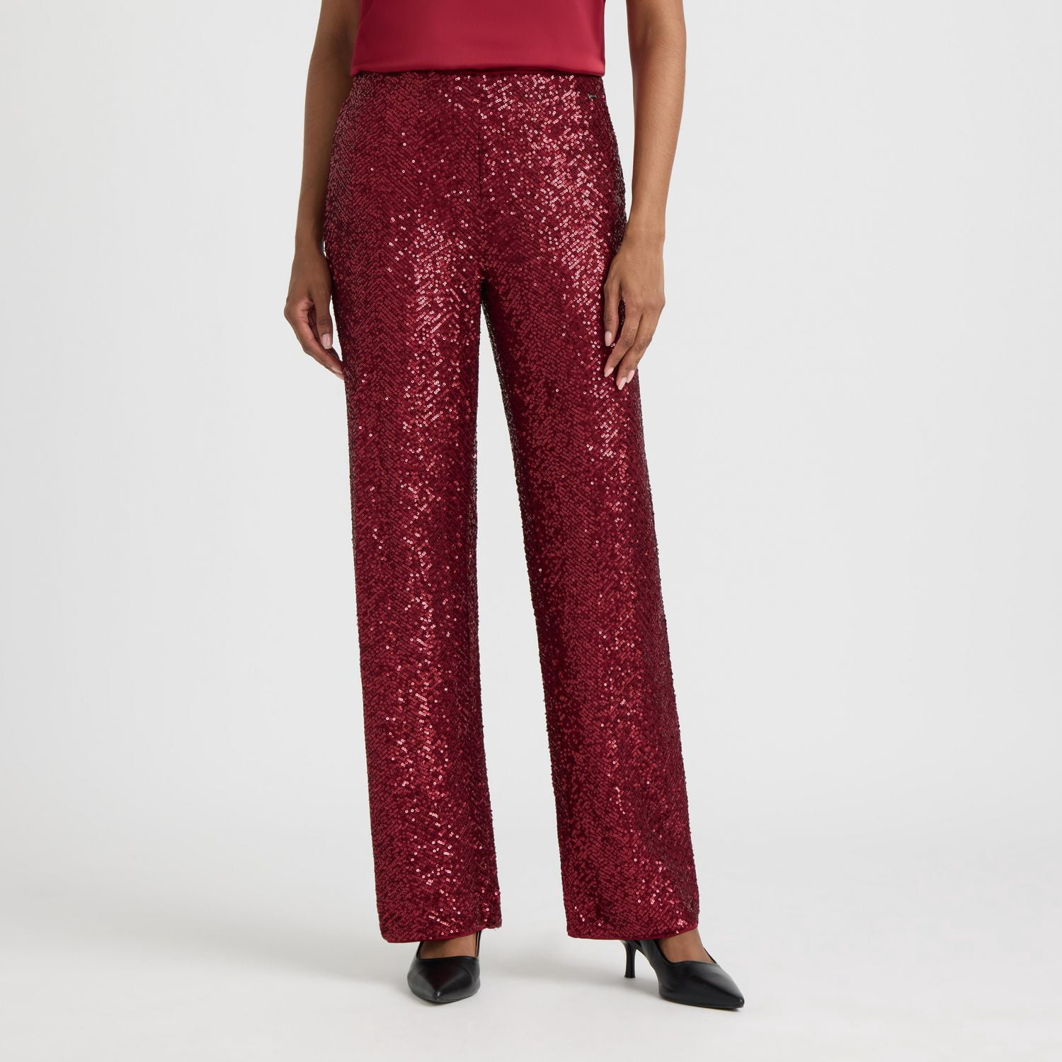 Pantalon droit à paillettes pour femme Mexx