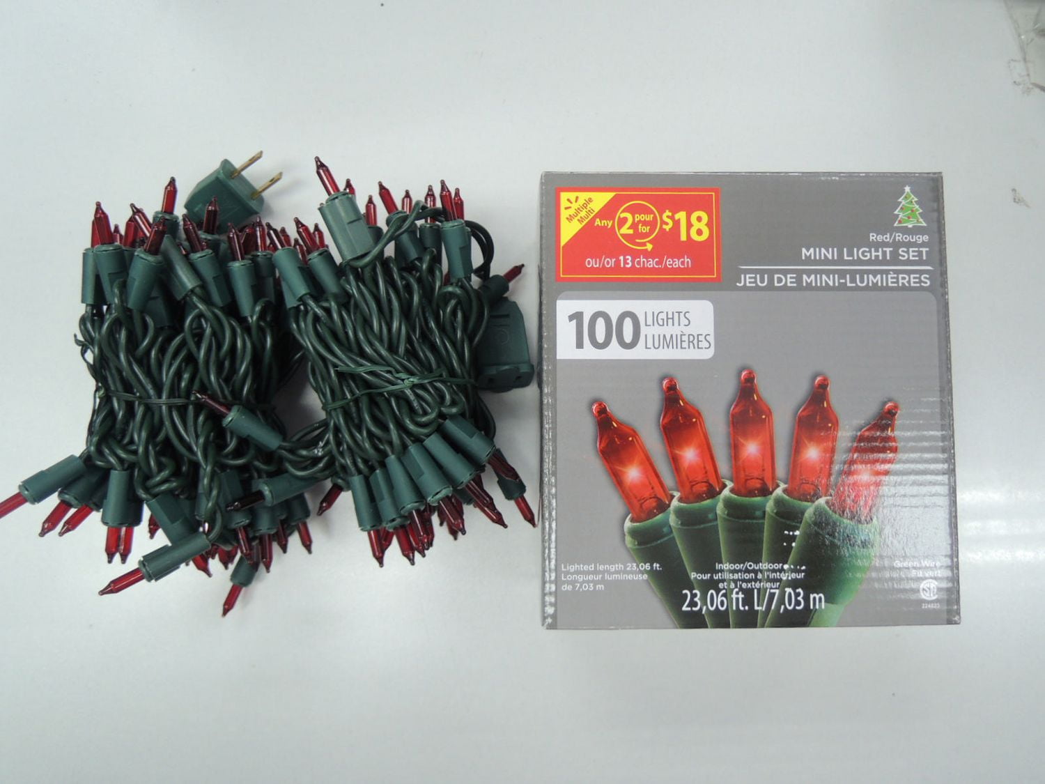 Holiday time 100 Mini Light Set Red Walmart Canada