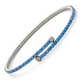 thumbnail image 2 of Quintessential 14kt White with Blue Crystals Cuff Bracelet, 2 of 3