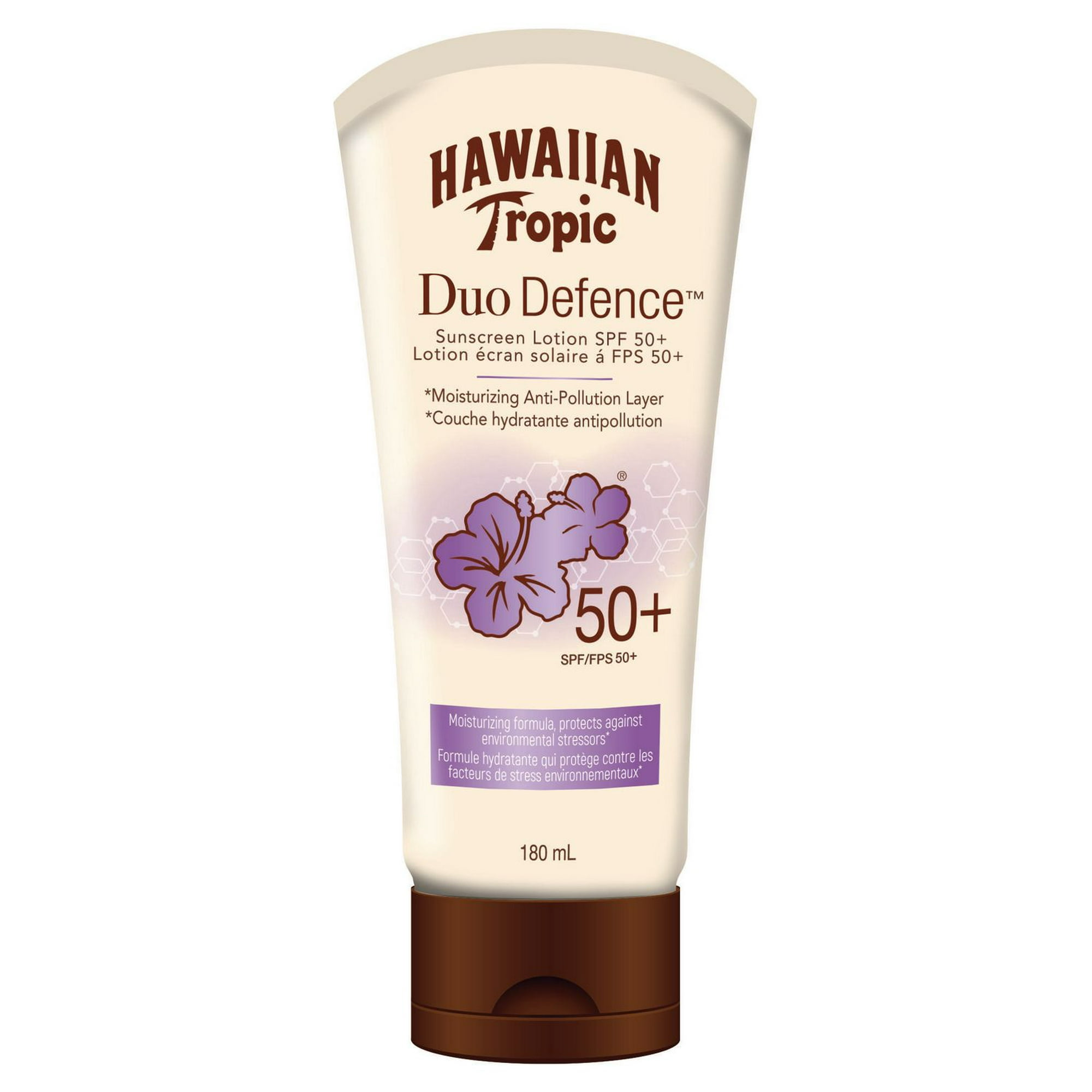 Hawaiian Tropic Duo Defence Everyday Sunscreen Lotion, Moisturizing Formula  with Anti-Pollution Layer, Spf 50+ 