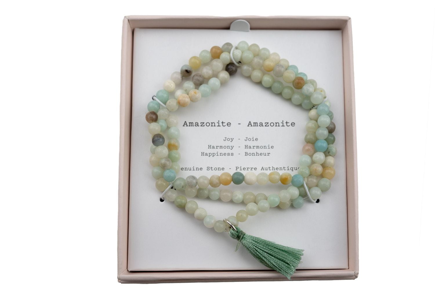 Luxury Designs triple bracelet de amazonite enrouler