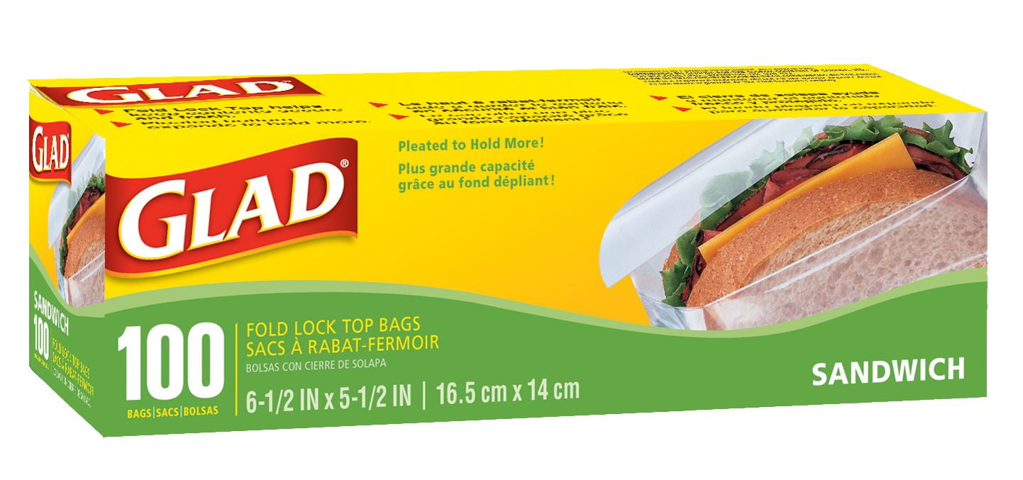 Glad® Fold Lock Top Sandwich Bags 100 Count Walmart Canada