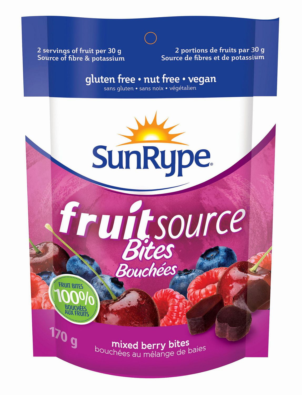 SunRype FruitSource Mixed Berry Bites 100 Fruit Snack Walmart Canada
