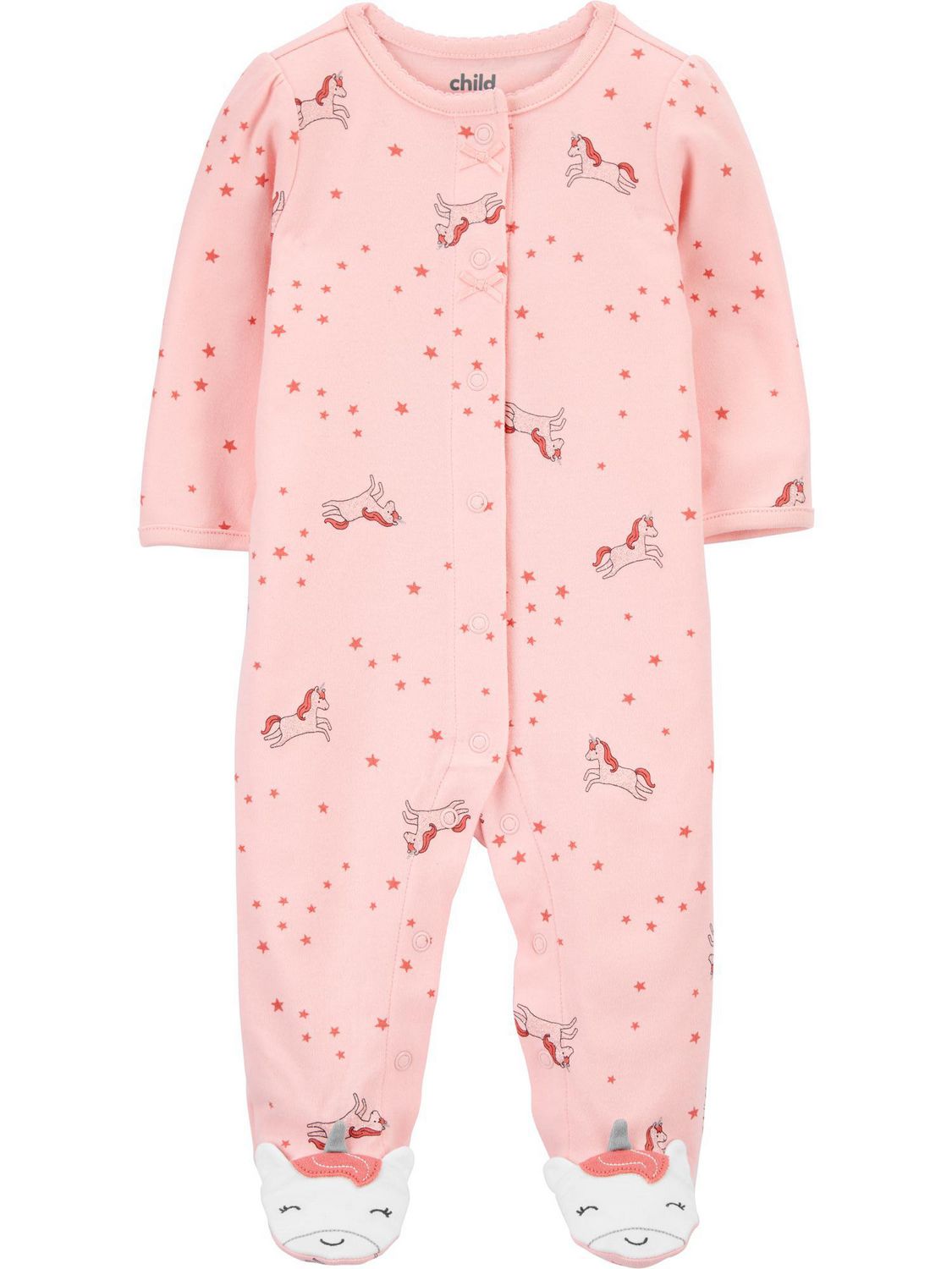 Pyjama Grenouillère Bébé Nouveau-né (fille/garçon) - Boutonnage Intégral, Manches Longues, Coton Doux - Tenue 1ère Année, Nuit, Retour à La Maison