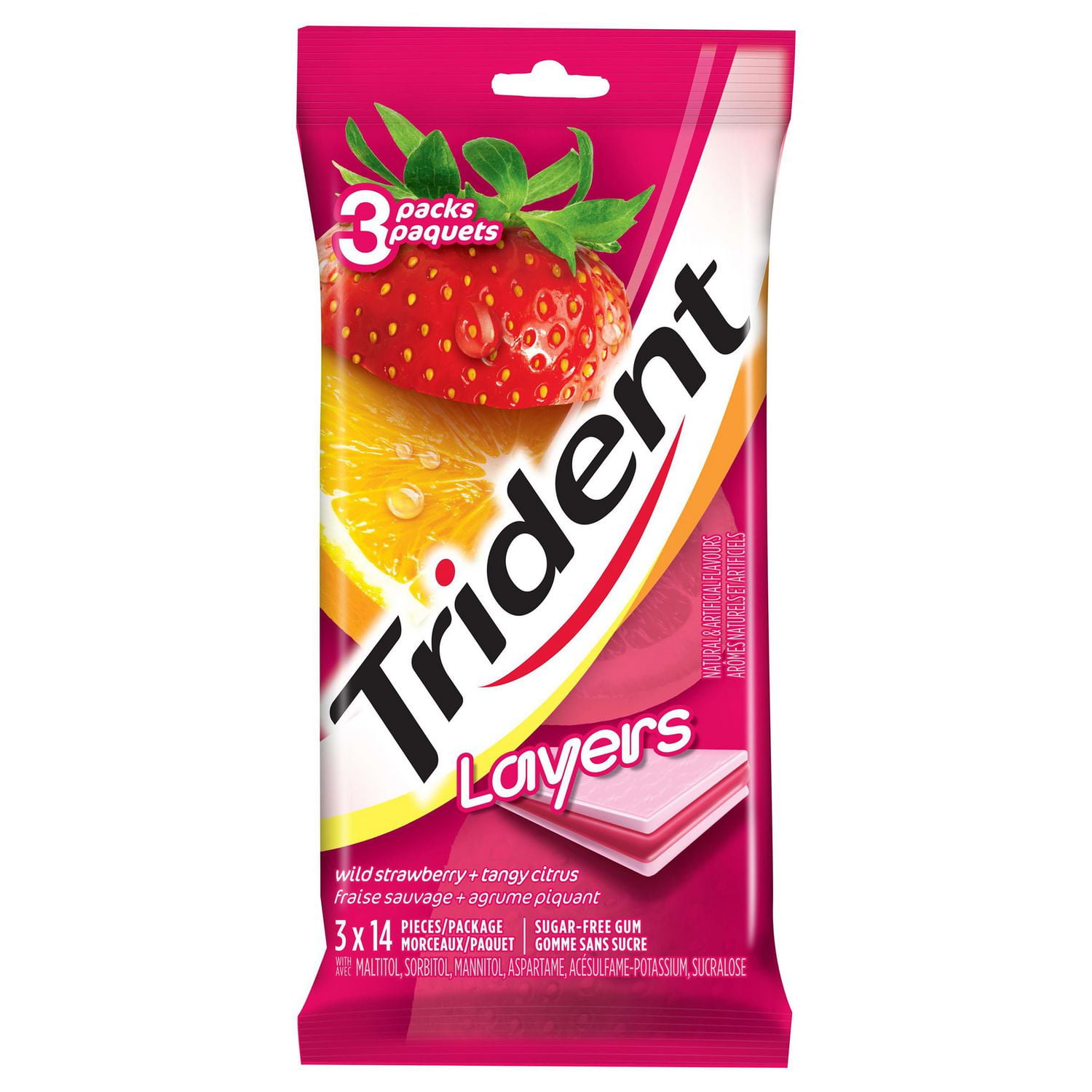 Trident Layers Wild Strawberry & Tangy Citrus Gum | Walmart Canada