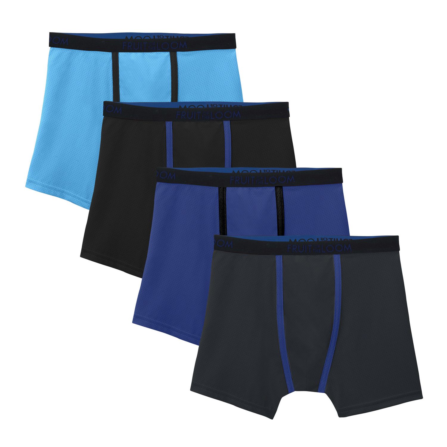 Fruit of the Loom Boys Breathable Micro Mesh Boxer Brief, 4-Pack ...
