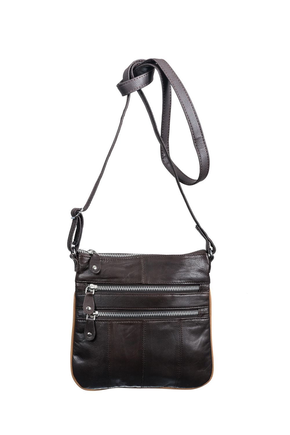 Champs Leather Metal Zipper Bag | Walmart Canada