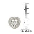 thumbnail image 2 of Quintessential Sterling Silver Earring Heart Stud Cz, 2 of 4