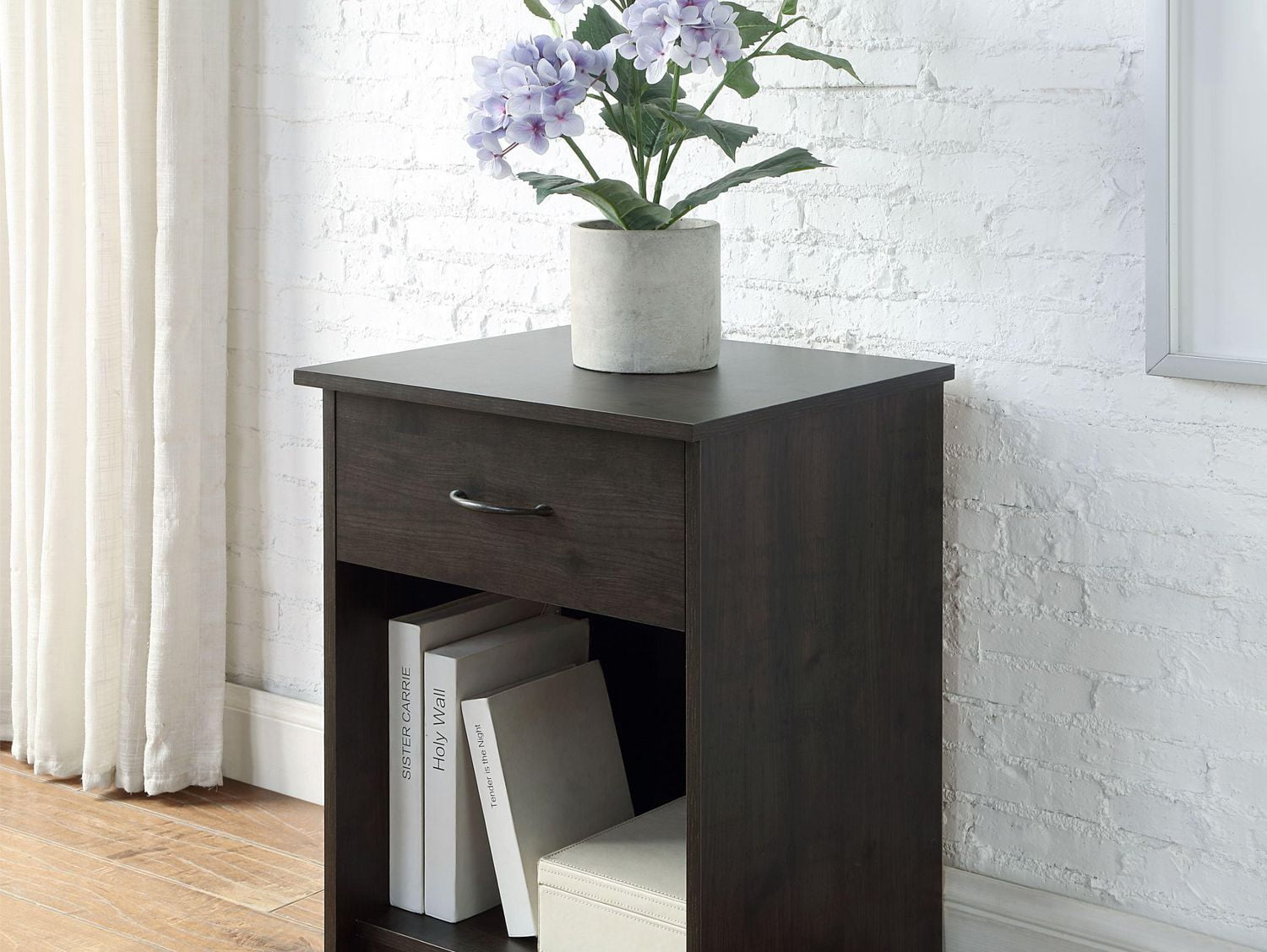 mainstays one drawer nightstand