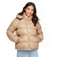 thumbnail image 1 of No Boundaries Women's Cropped Puffer Jacket, 1 of 6