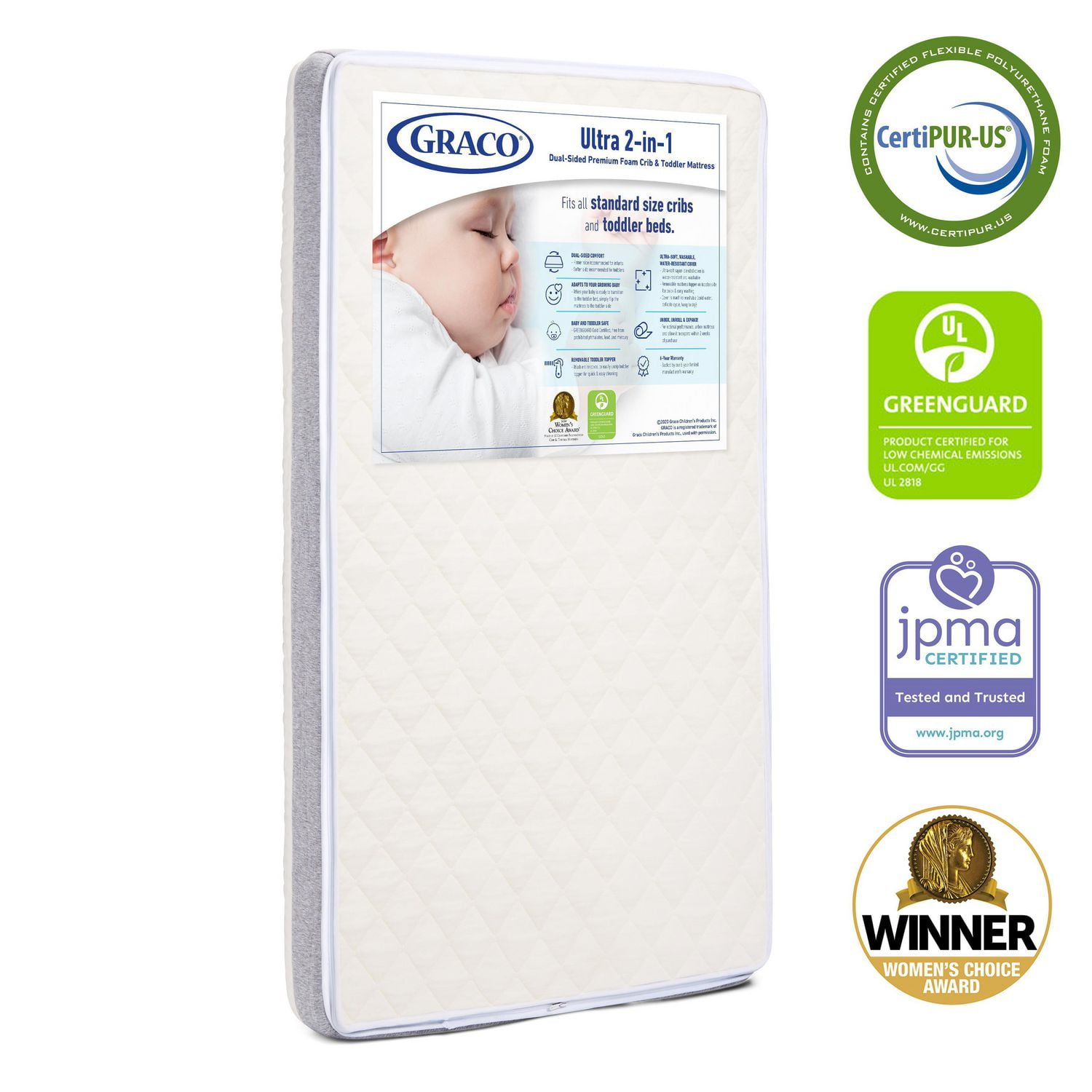 Graco Ultra 2-in-1 Premium Crib and Toddler Mattress 2021 Edition ...