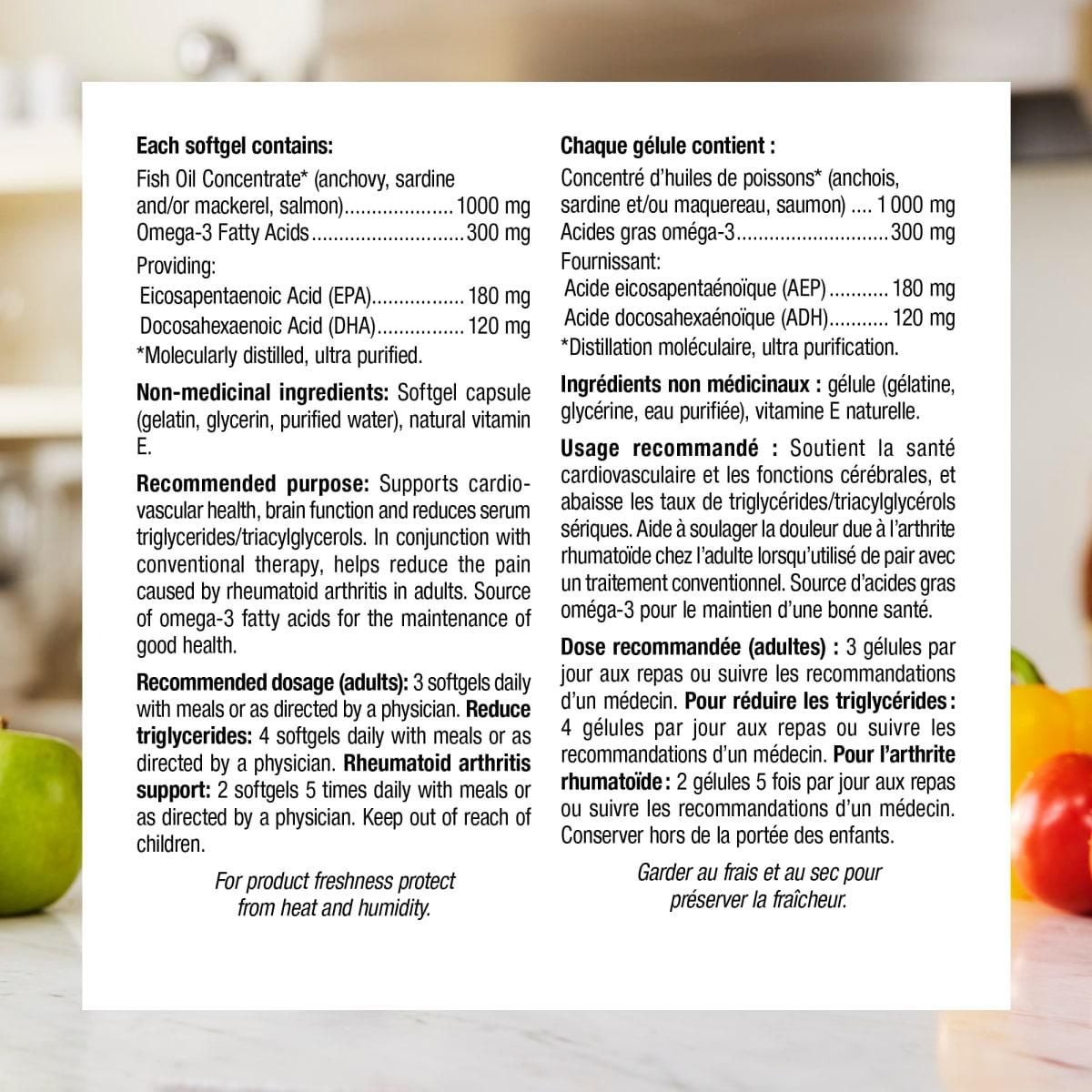 Webber Naturals Huile de Saumon Sauvage d'Alaska 200 mg AEP/ADH, 1 000 mg Santé cardiovasculaire et la santé mentale, 180 gélules. PRIME !