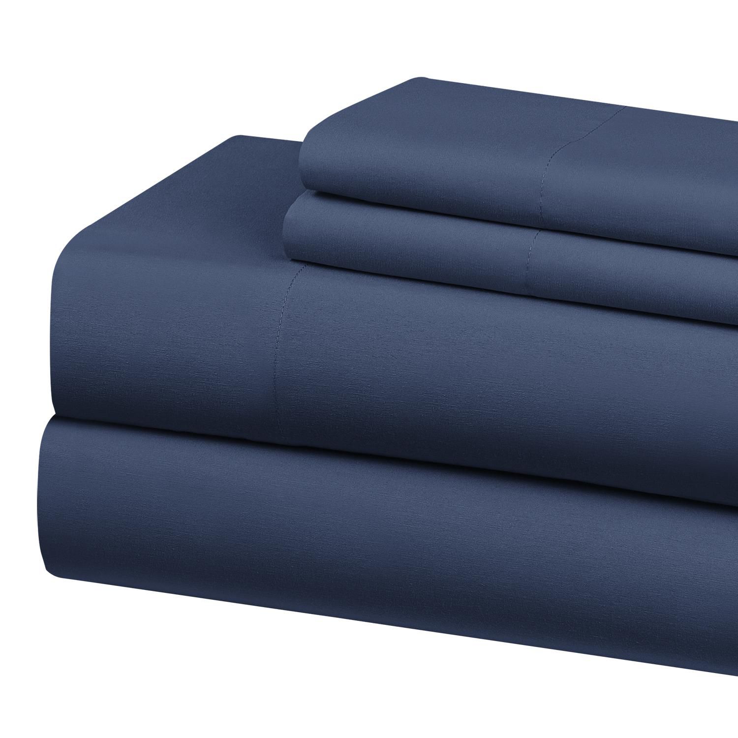MAINSTAYS 250 Thread Count Cotton Rich Navy Sheet Set Walmart Canada