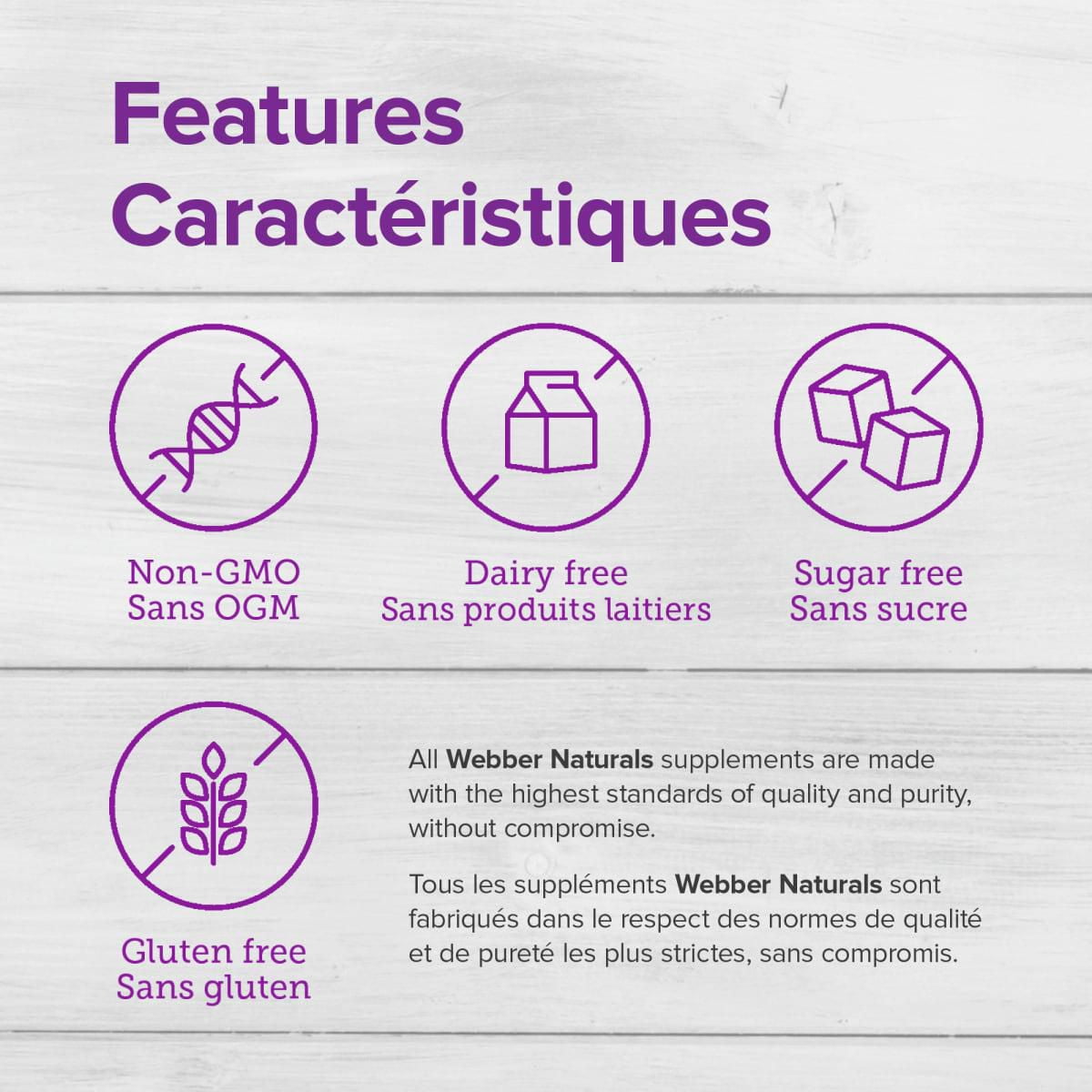 Webber Naturals Meringue au citron liquide oméga-3 Plus vitamine A + 1 000 UI vitamine D, 700 mg AEP/ADH