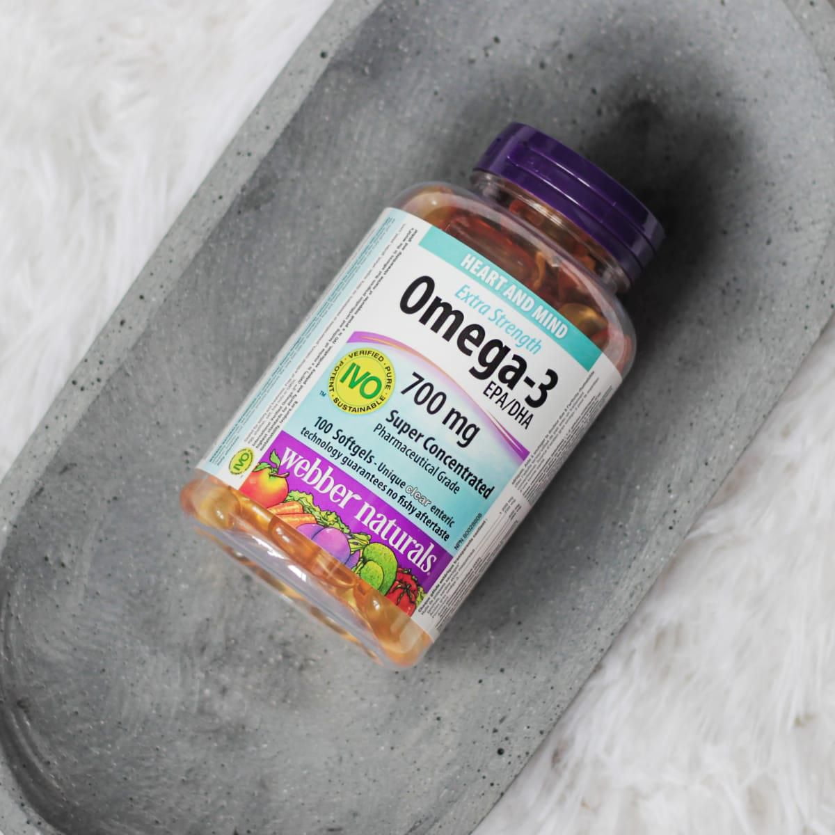Webber Naturals Oméga-3 Ultra-fort, 700 mg AEP/ADH 100 gélules entériques transparentes