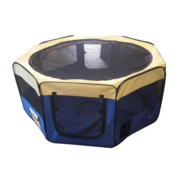 60" Soft Sided Folding Dog Pet Exercise Pen / Crate Walmart.ca