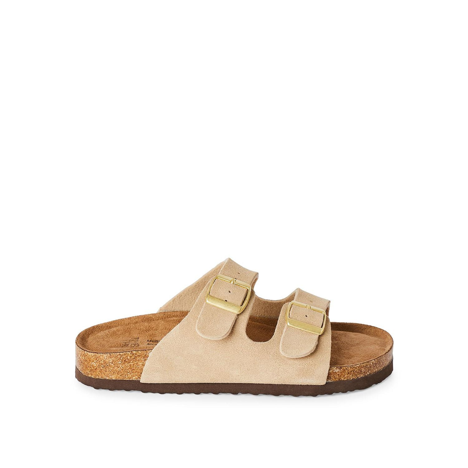 Time and Tru Women's Double Buckled Sandals, Wide Width Sizes 6-11