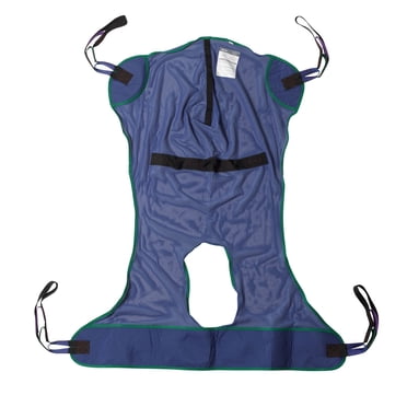Drive Medical Blue Full Body Patient Lift Sling, Mesh with Commode Cutout, Medium