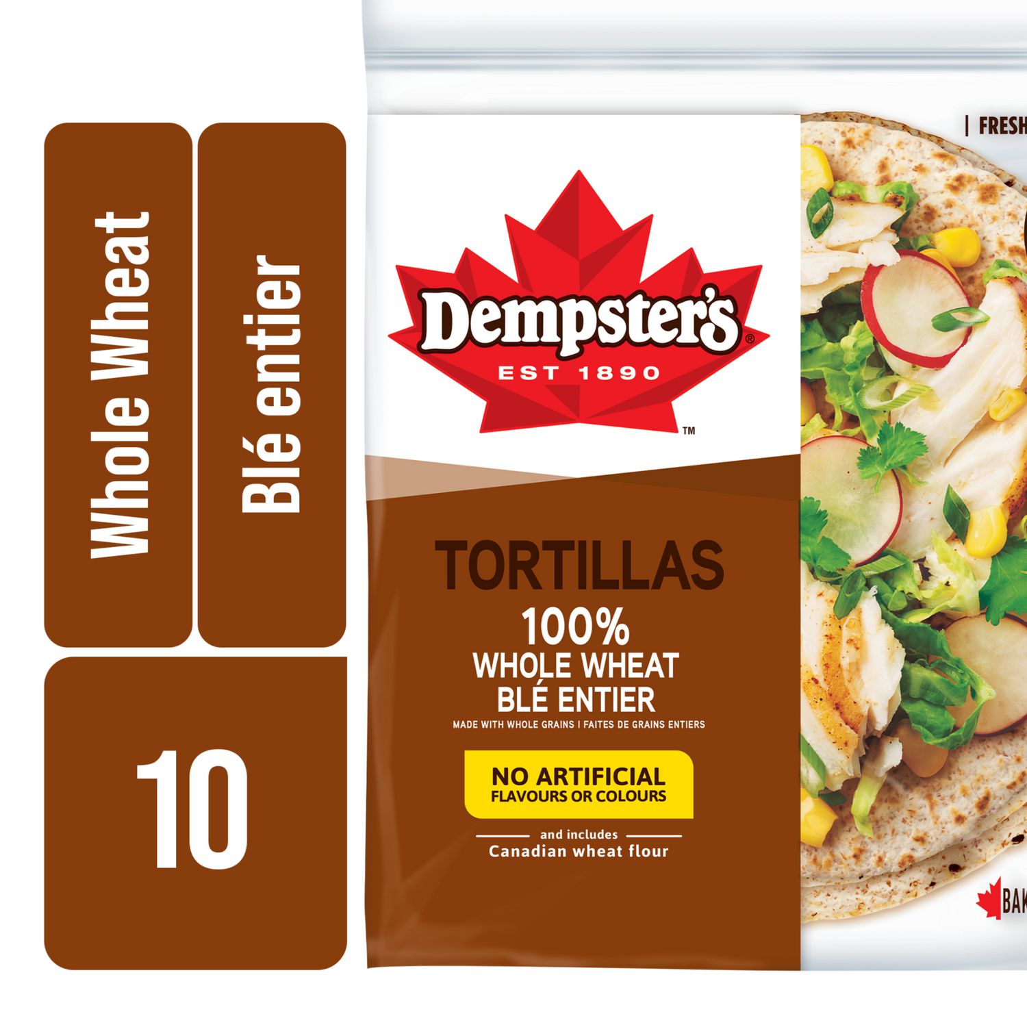 Dempster’s 100% Whole Wheat Medium Tortillas, 340 g