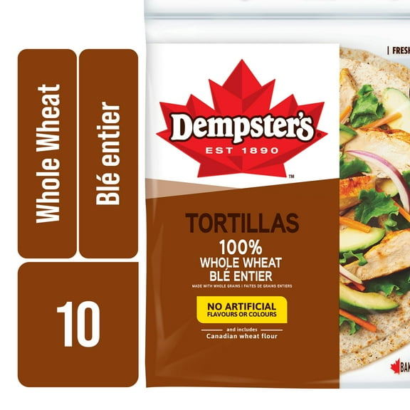 Dempster’s 100% Whole Wheat Large Tortillas, 610 g