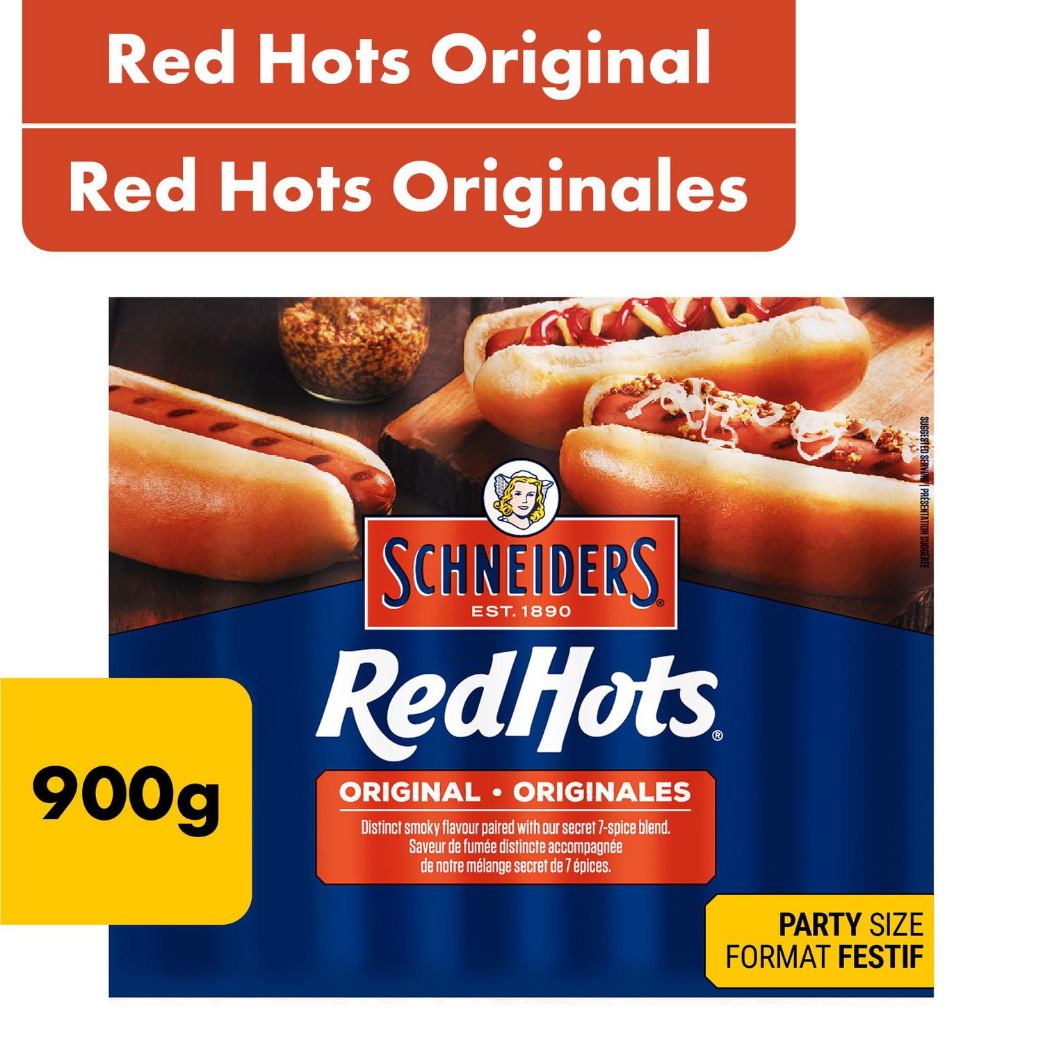 Schneiders Red Hots Original Hot Dogs Party Size, 900 g - Walmart.ca