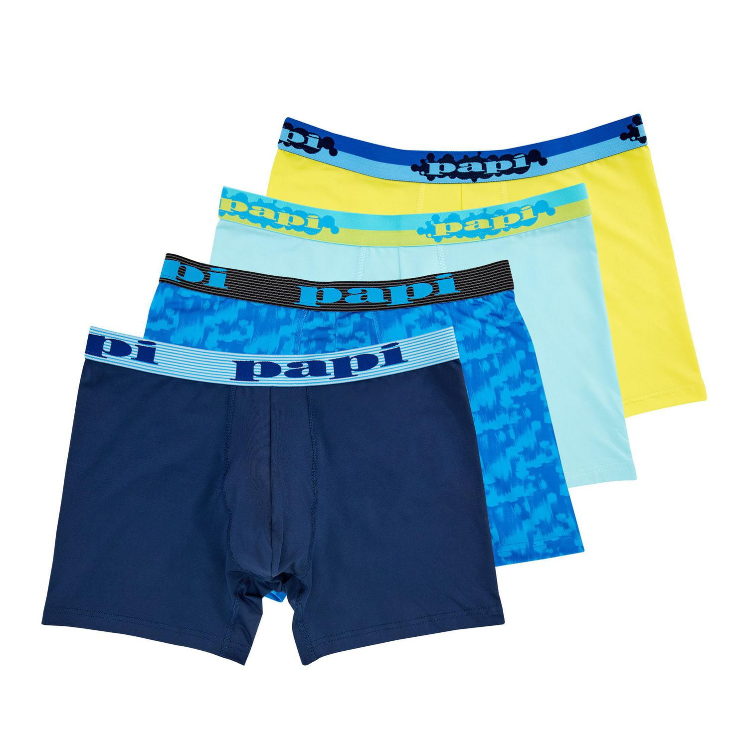 PAPI Men's Microfiber Boxer Briefs, Pack of 4