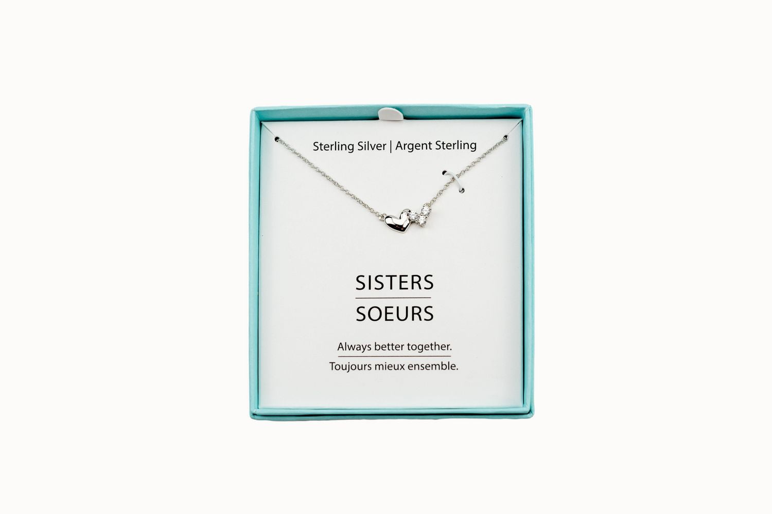 Luxury Designs Inspirational Sterling Silver Sisters Necklace