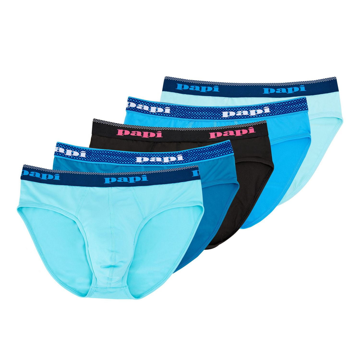 PAPI Men's Microfiber Low-Rise Briefs, Pack of 5