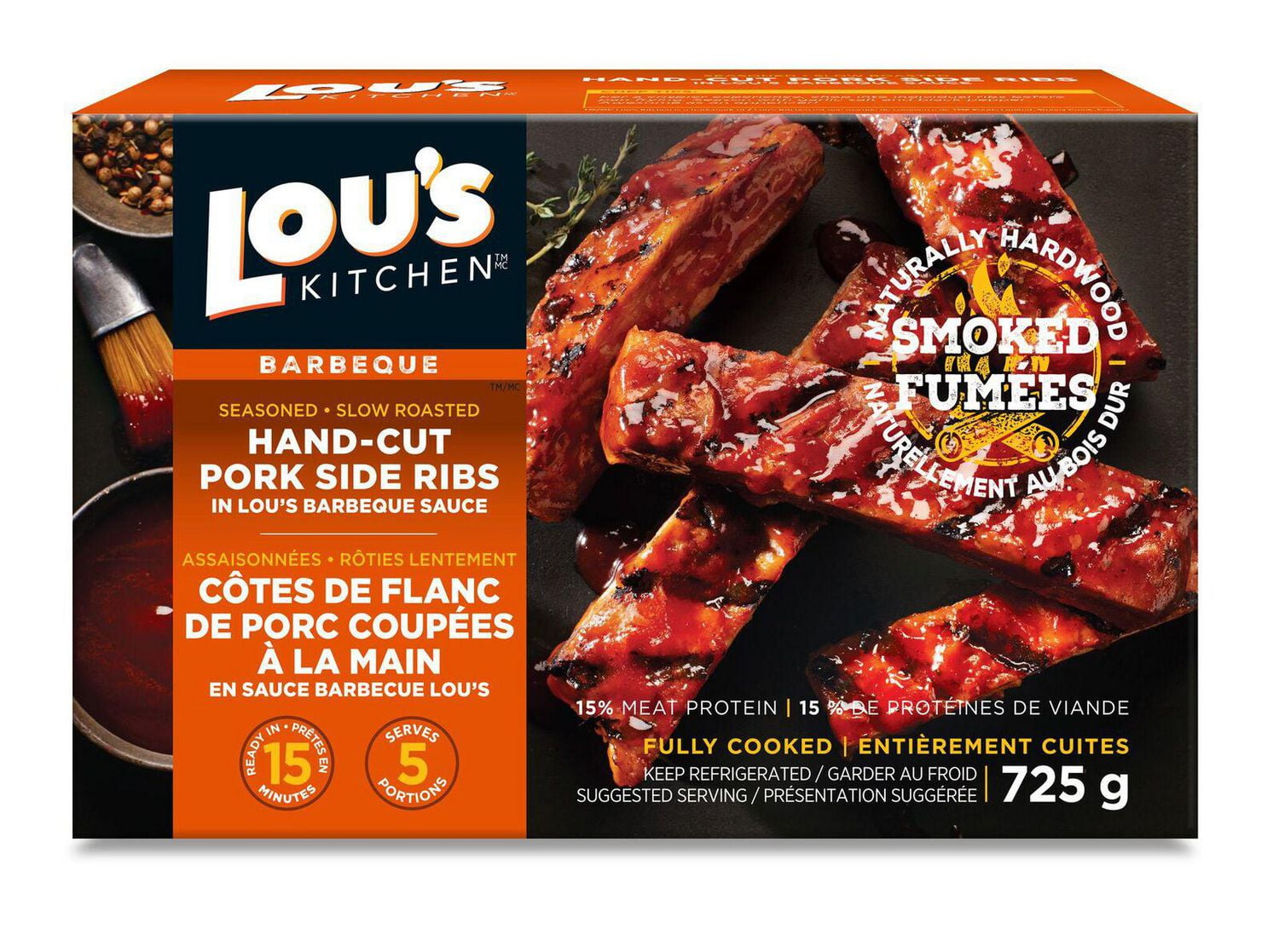 Lou's BBQ Company Lou's BBQ Naturally Smoked Barbeque Pork Side Ribs ...