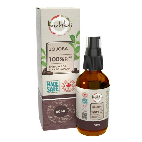 Buhbli Brands - Jojoba Oil, 60ml, 100% Pure & Natural - Bottled in Canada