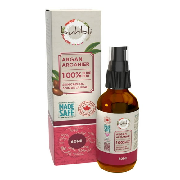 Buhbli Brands - Argan Oil, 60ml, 100% Pure & Natural - Bottled in Canada
