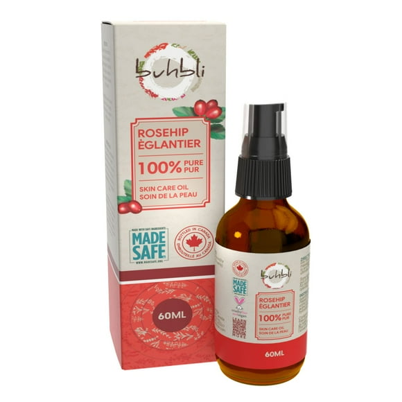 Buhbli Brands - Rosehip Oil, 60ml, 100% Pure & Natural - Bottled in Canada