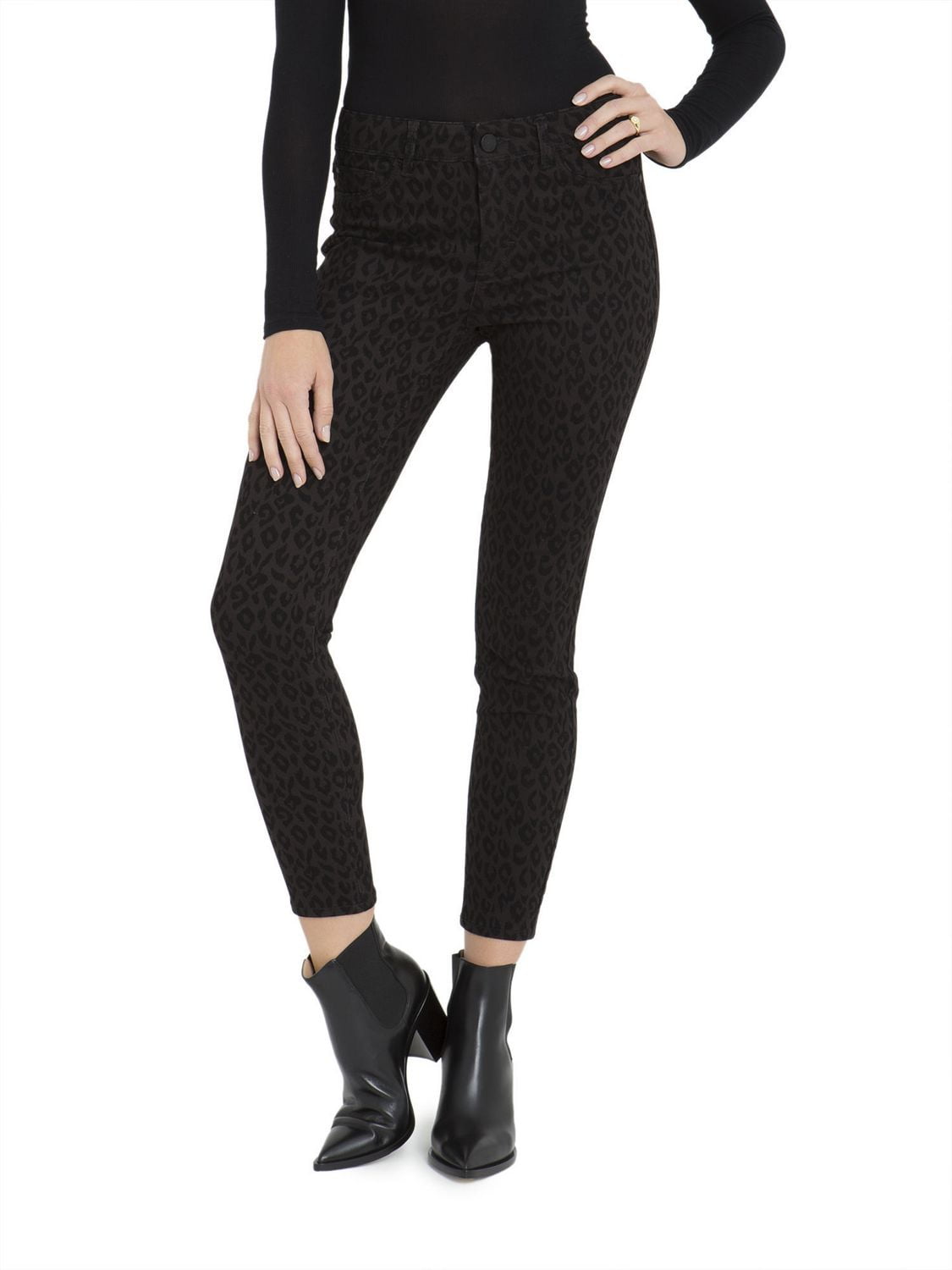 Leggings à la cheville haute taille Jordache pour femme