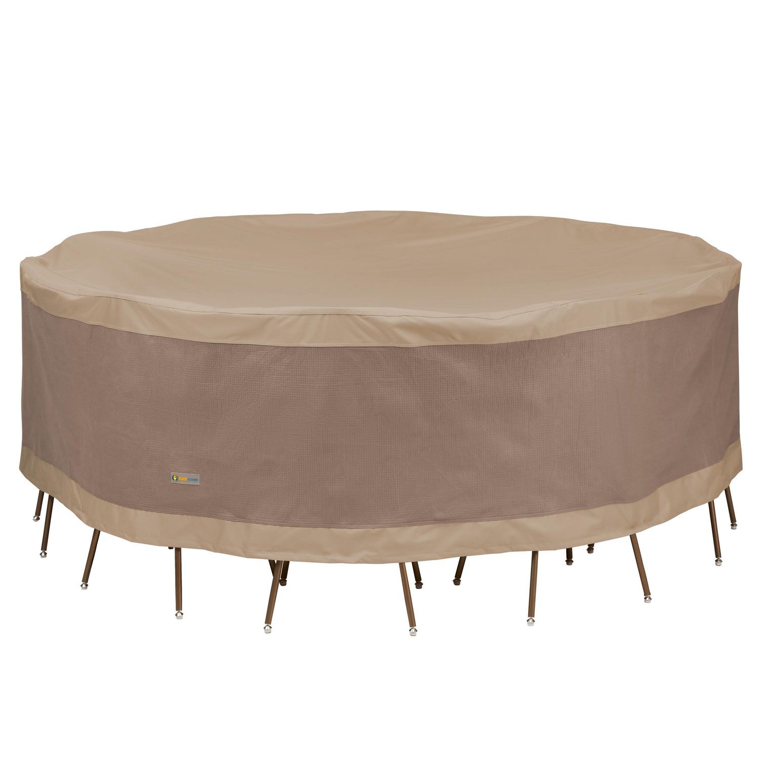 Duck Covers Elegant 108 In. DIA Round Patio Table & Chair Set Cover ...