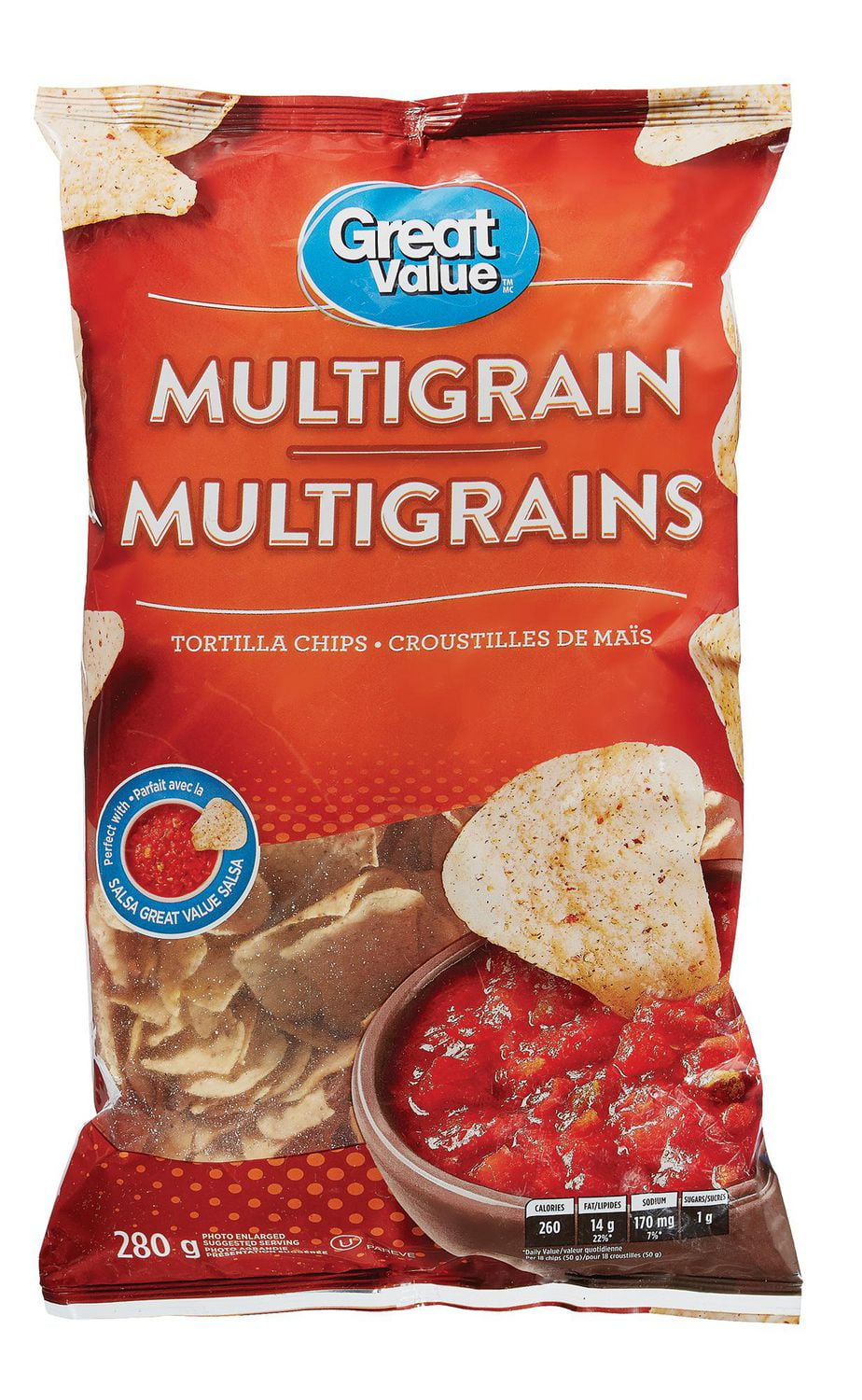 Croustilles tortillas multigrains de Great Value Walmart Canada