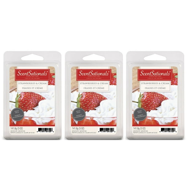 Paquet économique de cubes de cire parfumés « fraises et crème » de ScentSationals