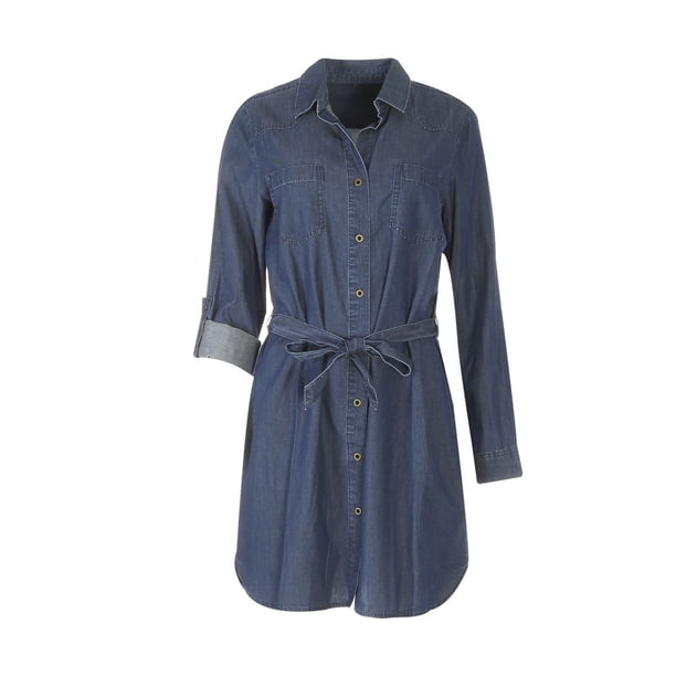 Women's Denim Shirt Dress Walmart.ca