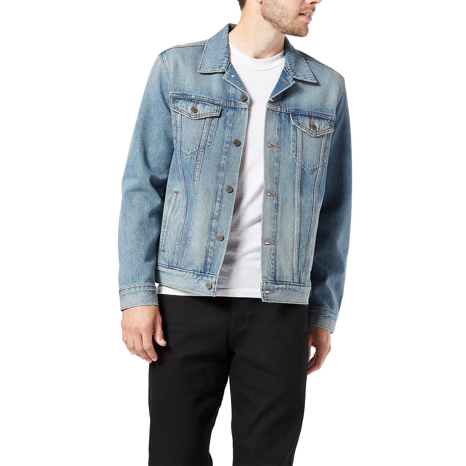 Signature by Levi Strauss & Co. Gold Men's Signature Trucker Jacket,  Forty-Niner, Small at  Men's Clothing store