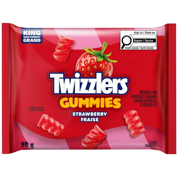 TWIZZLERS GUMMIES Strawberry King Size, 90g, TWIZZLERS GUMMIES Strawberry King Size