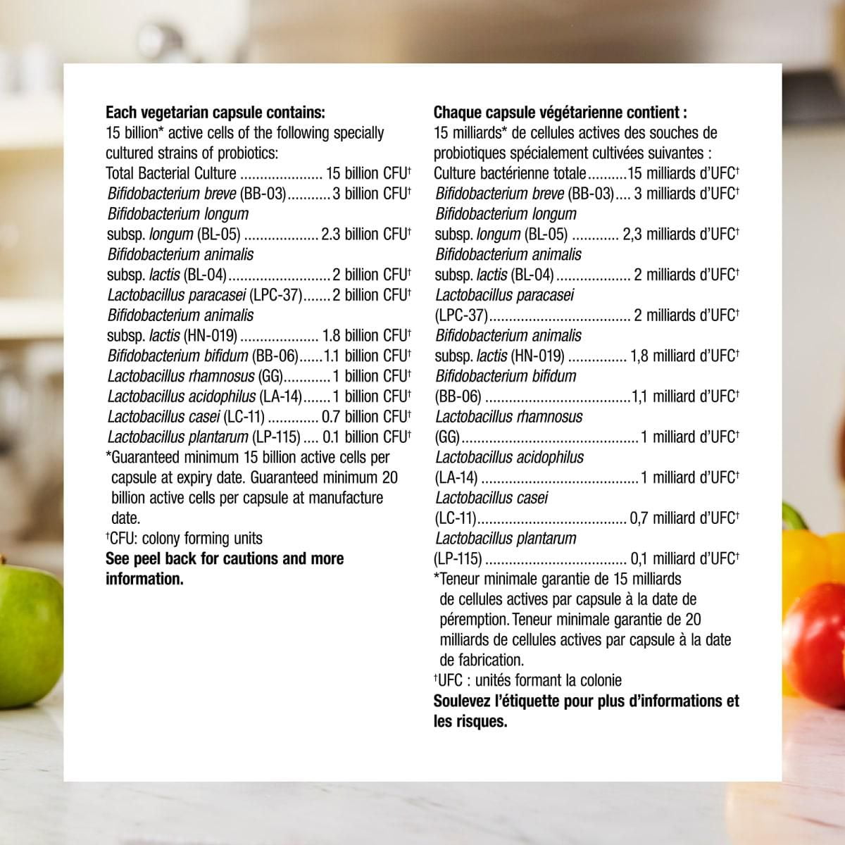 Webber Naturals Probiotique Adultes 50+ 15 milliards