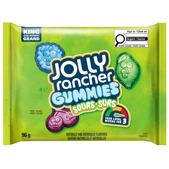 JOLLY RANCHER GUMMIES Sour Original King Size, 96g, JOLLY RANCHER GUMMIES Sour Original King Size